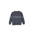 Boy's Knitted Horse Jacquard Buttoned Shoulder Pullover